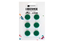 My Home Magnet-Set Grün | 24 mm | 6 Stück