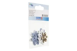 Glorex Streuteile Blumen Holz | 3-4 cm | 9 Stück