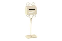 Glorex Mini-Gardening Briefkasten Creme | 3 × 2 × 11 cm