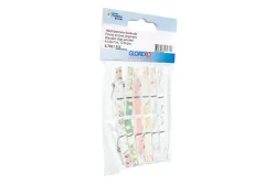 Glorex Holzklammern Bedruckt Blumen | 4.5 × 0.7 cm | 12 Stück