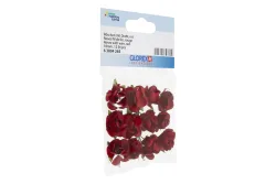 Glorex Röschen mit Draht Rot | 18 mm | 12 Stück