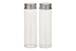 Glorex Glasflaschen mit Drehverschluss | 3 × 6 cm | 25 ml | 2 Stück