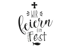 Rayher Holzstempel WIR feiern ein Fest | 6 × 7 cm