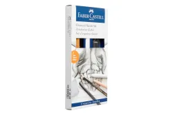 FABER-CASTELL Zeichenset Kohle 114002 Pastell weiss medium, 7 Stk