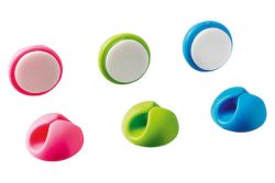 Steffen 10076020 Cable Clip 6Pcs Coloured - Kabelclip-Set (6 Stk.) (Blau/Grün/Pink)