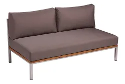 Home and More Sofa Adana mit Edelstahlgestell | 140 × 73 × 75 cm