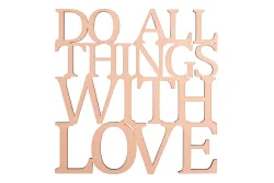 Rayher Holzschrift Do all things | 18 × 18 cm