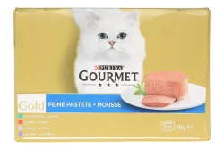 GOURMET Gold Feine Pastete Kaninchen, Rind, Kalb, Lamm 24x85g Stk.