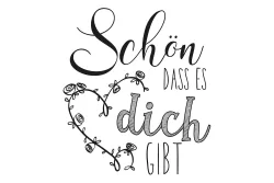 Rayher Holzstempel Schön dass es dich gibt | 8 × 9 cm