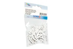 Glorex Holzstreuteile Tauben Weiss | 2-4 cm | 24 Stück