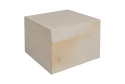 Holz Box mit Deckel, FSC Mix Credit, 12x12x9cm