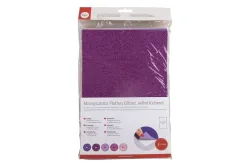 Moosgummi Platten Glitter, selbstkleb., 20x30x0,2cm, 5 Farben, SB-Btl 5Stück