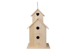 Holz Vogelhaus XL, FSC 100%, 22x19x39cm