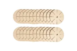 Holz Flechtscheiben, FSC Mix Credit, 9cm ø, rund, Box 24Stück
