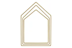 Metallringe Häuser sortiert, je 1x19cm, 23cm, 27,5cm, Box 3Stück