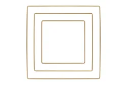 Metallringe Quadrate sortiert, je 1x15cm, 20cm, 25cm, Box 3Stück