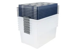 Rotho Aufbewahrungsbox inkl. Deckel Dome | A3 | 57 x 40 x 27.5 cm | 38 l | 7 tlg.