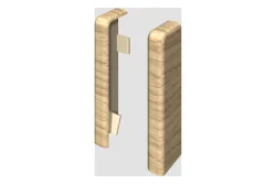 Egger Endstück 6 cm Eiche hell | neues kubisches Profil | 2 Stück (links und rechts)