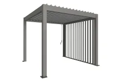 Biohort Lamellenseitenwand für Pergola | Gr. 3,5m Quarzgrau