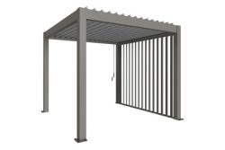 Biohort Lamellenseitenwand für Pergola | Gr. 3m Quarzgrau