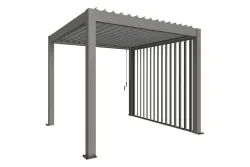 Biohort Lamellenseitenwand für Pergola | Gr. 3m Quarzgrau
