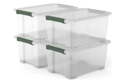 Rotho Aufbewahrungsbox inkl. Deckel Oecoplan | 59 x 39.2 x 28.2 cm | 44 l | 4 Stück