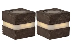 Star Trading Solar Decoration Stonecube Warmweiss, IP
