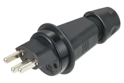 Max Hauri Stecker Typ 23 3-polig schwarz Ip55