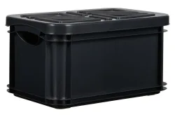 Rotho Oecoplan Systembox mit Deckel Schwarz | A5 | 5 l