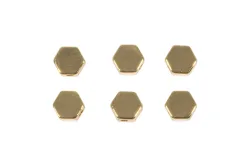 Metall Perlen Hexagon, 6 Stück