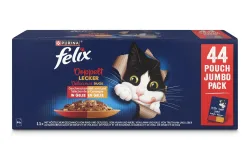 Felix Doppelt Lecker Katzenfutter Fleisch Gelee 44x85g