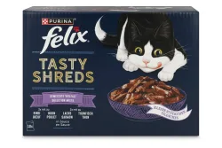 Felix Tasty Shreds Katzenfutter Fleisch & Fisch 10x80g