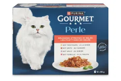 Gourmet Perle Katzenfutter Erlesene Streifen in Gelee 12x85g