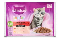 Whiskas Junior Katzenfutter in Sauce Rind & Huhn 4x85g