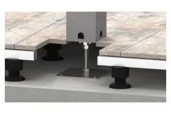Biohort Grundplatte höhenverstellbar für Pergola Quarzgrau