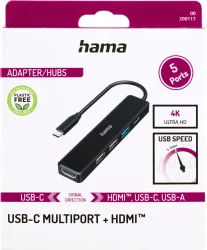 Hama - USB-C Dockingstation, Anthrazit