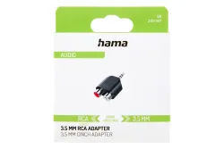 Hama Audio Kurzadapter 3,5 mm Klinke Stecker auf 2x Cinch Kupplung