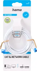 HAMA Flexi-Slim - Netzwerkkabel, 3 m, Cat-6, Weiss/Blau