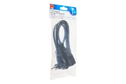 Max Hauri TD-Verlängerung H05Vv-F3G1.0 1m schwarz Flachwinkelstecker Typ 12