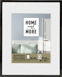Home and More Kunststoffrahmen L2 | 40 x50 cm | Schwarz
