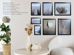 Home and More Kunststoffrahmen 7er Set | Schwarz