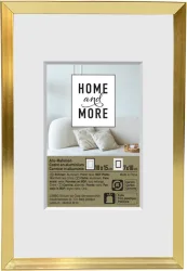 Home and More Aluminiumrahmen L4 | 10 x 15 cm | Gold | Aluminium