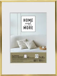 Home and More Aluminiumrahmen L4 | 29.7 x 42 cm | Gold | Aluminium