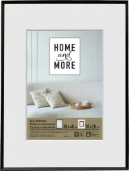 Home and More Aluminiumrahmen L4 | 30 x 40 cm | Schwarz | Aluminium