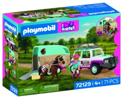 Playmobil, Playmobil - 72129 Geländewagen mit Pferdeanhänger, Multicolor