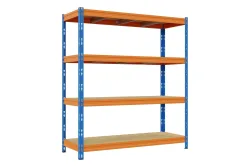 Anemos Steckmetallregal | 180x60x180 cm | 4 Böden | Traglast: 300 kg pro Boden