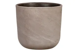 Übertopf Travertino | Grau | Ø15xH14 cm