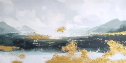 Handpainting 50x100 Mountains