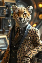 Wandbild 65x97 Guepard Elegant