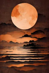 Wandbild 65x97 Moon